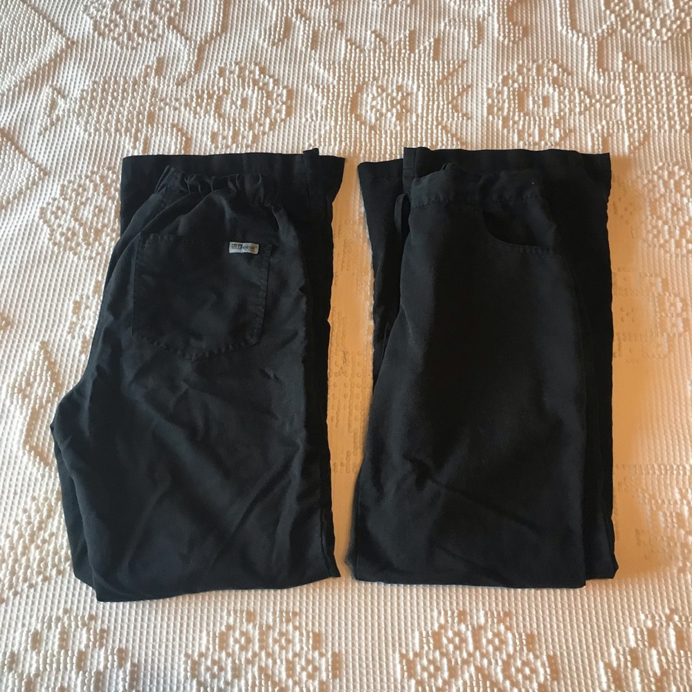 2 XXSP Greys Anatomy Black Scrub Pants